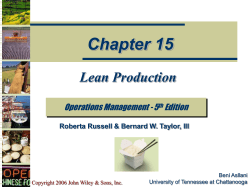 Chapter 15 Lean Production Operations Management - 5 Edition