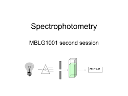 Spectrophotometry MBLG1001 second session Abs = 0.51