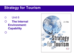 Strategy for Tourism Unit 6  The Internal