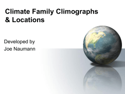 Climate Family Climographs &amp; Locations Developed by Joe Naumann