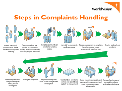 Steps in Complaints Handling