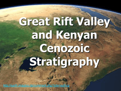 Great Rift Valley and Kenyan Cenozoic Stratigraphy