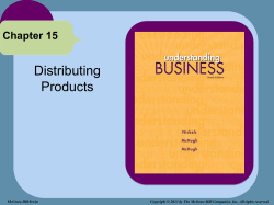 Distributing Products Chapter 15