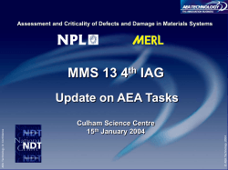 MMS 13 4 IAG Update on AEA Tasks th