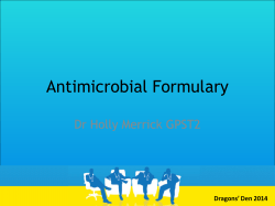 Antimicrobial Formulary UHSM Antimicrobial App Dr Holly Merrick GPST2