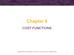 Chapter 8 COST FUNCTIONS 1
