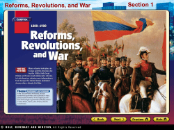 Section 1 Reforms, Revolutions, and War