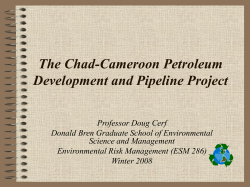The Chad-Cameroon Petroleum Development and Pipeline Project