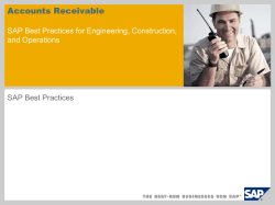Accounts Receivable SAP Best Practices for Engineering, Construction, and Operations SAP Best Practices