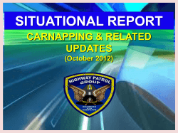 SITUATIONAL REPORT CARNAPPING &amp; RELATED UPDATES (October 2012)