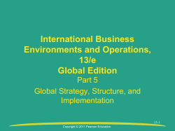 International Business Environments and Operations, 13/e Global Edition