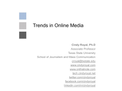 Trends in Online Media