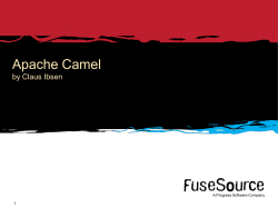 Apache Camel by Claus Ibsen A Progress Software Company