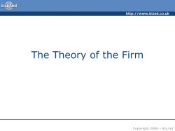 The Theory of the Firm  Copyright 2006 – Biz/ed