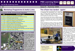 PBS Learning News Workshop Programme &amp; Useful Links – Summer 2009