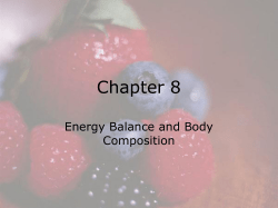 Chapter 8 Energy Balance and Body Composition © 2008 Thomson - Wadsworth
