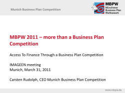 MBPW 2011 – more than a Business Plan Competition