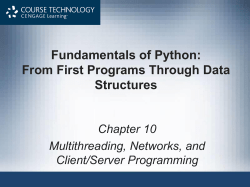 Fundamentals of Python: From First Programs Through Data Structures Chapter 10