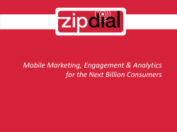 Mobile Marketing, Engagement &amp; Analytics for the Next Billion Consumers