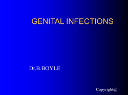GENITAL INFECTIONS Dr.B.BOYLE Copyright@
