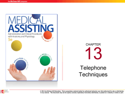 13 Telephone Techniques CHAPTER