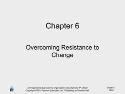 Chapter 6 Overcoming Resistance to Change