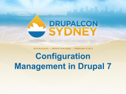 Configuration Management in Drupal 7 SITE BUILDING ARRA'DI NUR RIZAL