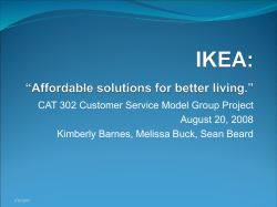 CAT 302 Customer Service Model Group Project August 20, 2008 1/11/2017