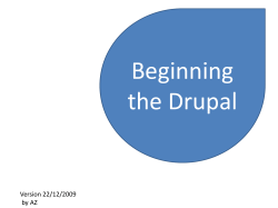 Beginning the Drupal Version 22/12/2009 by AZ