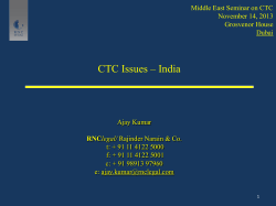CTC Issues – India