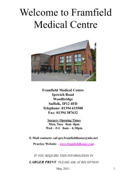 Welcome to Framfield Medical Centre