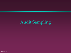 Audit Sampling Slide 9- 1
