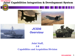 JCIDS Overview Joint Staff, J-8
