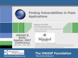 Finding Vulnerabilities in Flash Applications OWASP &amp; WASC