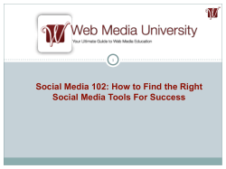 Social Media 102: How to Find the Right 1