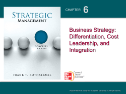 6 Business Strategy: Differentiation, Cost Leadership, and