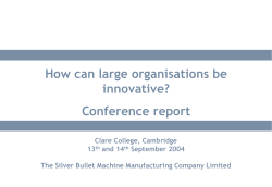 How can large organisations be innovative? Conference report