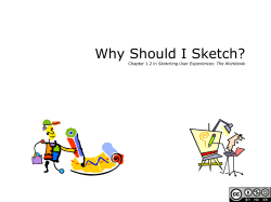 Why Should I Sketch? Sketching User Experiences: The Workbook