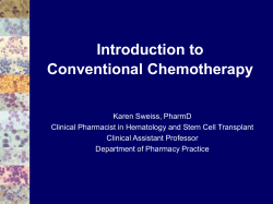 Introduction to Conventional Chemotherapy