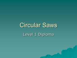 Circular Saws Level 1 Diploma