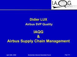 IAQG &amp; Airbus Supply Chain Management Didier LUX