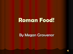 Roman Food! By Megan Grosvenor
