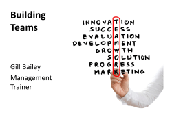 Building Teams Gill Bailey Management