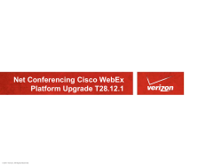 Net Conferencing Cisco WebEx Platform Upgrade T28.12.1