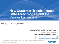 How Customer Trends Impact CRM Technologies and the Vendor Landscape