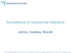 Surveillance of nosocomial infections Johnny, Courtesy, Brocolli