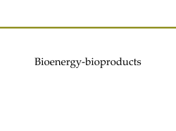 Bioenergy-bioproducts