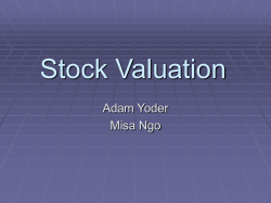 Stock Valuation Adam Yoder Misa Ngo