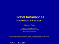 Global Imbalances What Willem H. Buiter