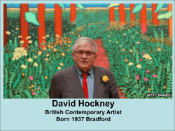 David Hockney British Contemporary Artist Born 1937 Bradford